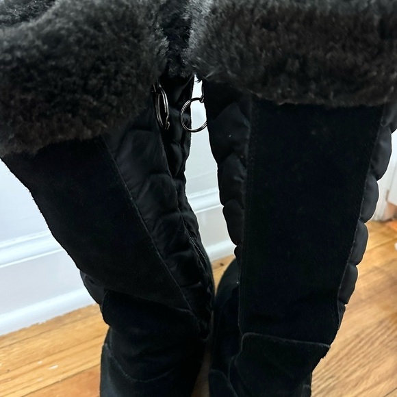 Lands End Sophia Tall Snow Winter Boots Faux Fur Lined Black size 11 - Picture 8 of 9